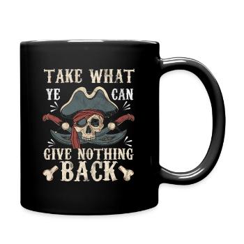Pirat - Tasse einfarbig - Schwarz - Rechts