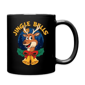 Jingle Bells Weihnachten Geschenk - Tasse einfarbig - Schwarz - Rechts