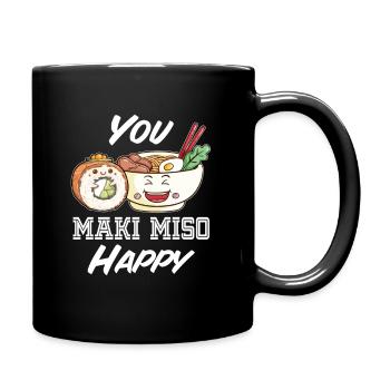 Sushi You Maki Miso Happy Funny Asia Food Fan - Mug uni - noir - Droite