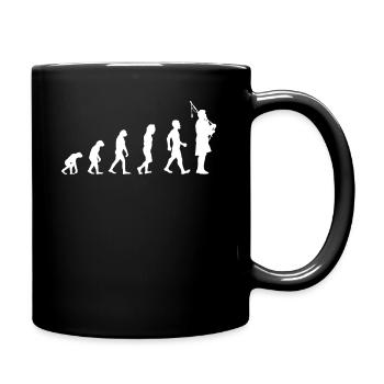 Evolution Bagpipe Player T-Shirt Gift - Full Colour Mug - black - Right
