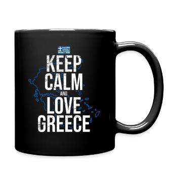 J’aime la Grèce - Mug uni - noir - Droite