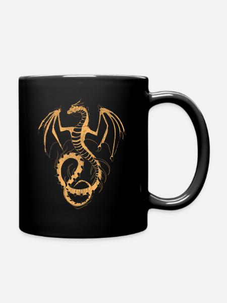 Fantaisie de dragon - Mug uni - noir
