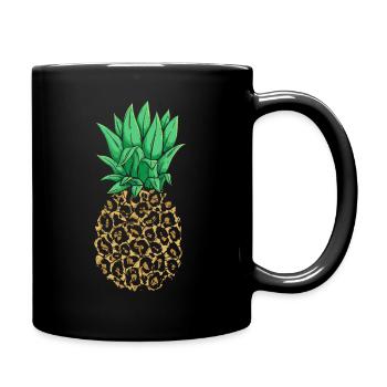 Ananas Design - Tasse einfarbig - Schwarz - Rechts
