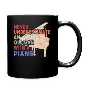 Klavier Pianist Piano Flügel Keyboard Geschenk - Tasse einfarbig - Schwarz - Rechts