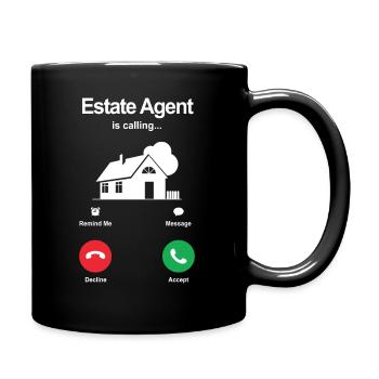 Real estate agent - Full Colour Mug - black - Right