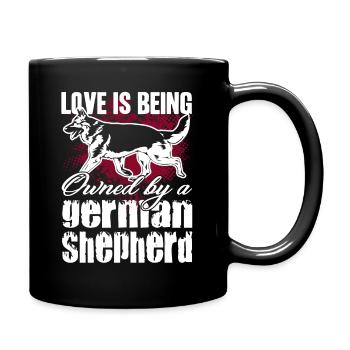 German Shepherd Owned By German Shepherd - Full Colour Mug - black - Right