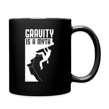 Boulder, , Kletter Geschenk-Idee I - Tasse einfarbig - Schwarz - Rechts