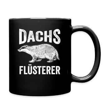 Dachs Flüsterer Dachsliebhaber Geschenk - Tasse einfarbig - Schwarz - Rechts