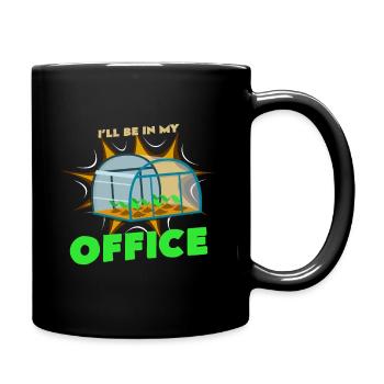 Je suis au bureau - Mug uni - noir - Droite