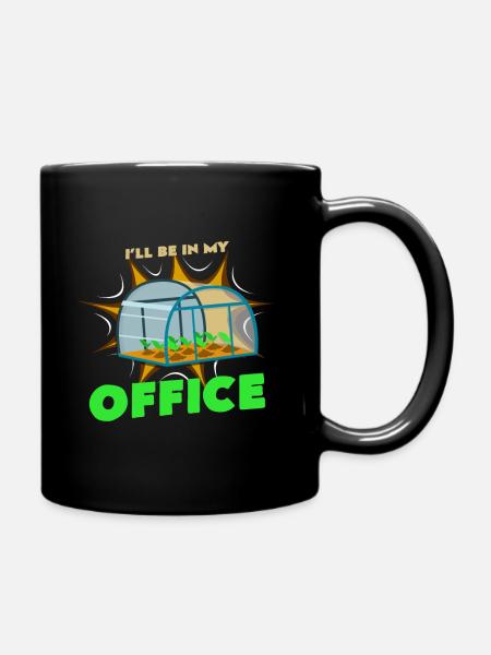Ich bin im Büro - Tasse einfarbig - Schwarz