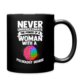 Psychology woman anthropology Freud therapist - Full Colour Mug - black - Right