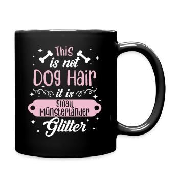 Petits paillettes Münsterländer - Mug uni - noir - Droite