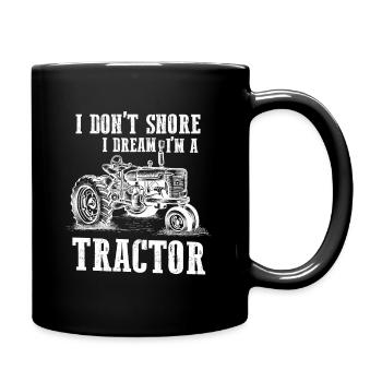 Drôle de conducteur de tracteur fermier ronflement fermier - Mug uni - noir - Droite