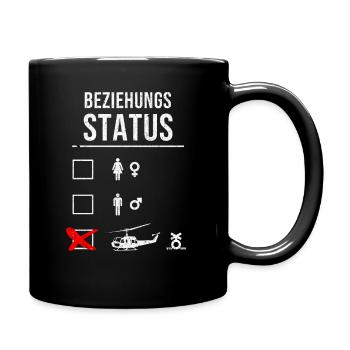 Witziges Helicopter Beziehung Status Design - Tasse einfarbig - Schwarz - Rechts