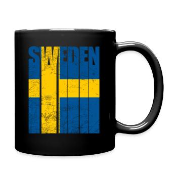 Schweden - Tasse einfarbig - Schwarz - Rechts