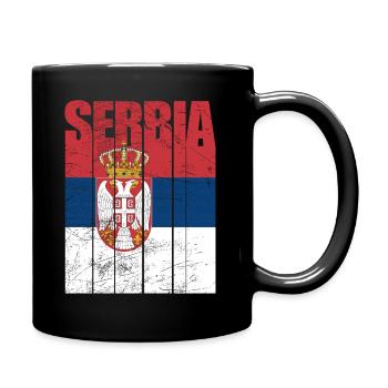 Drapeau de la Serbie - Mug uni - noir - Droite