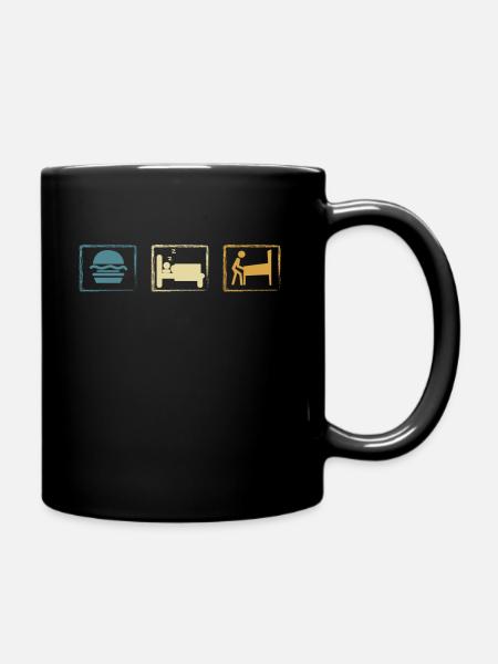 Flipper rétro manger le flipper de sommeil - Mug uni - noir