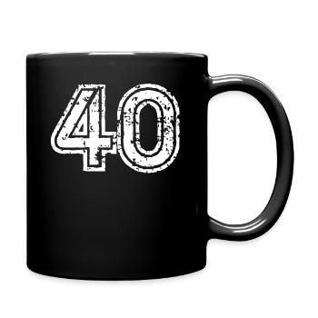 40 Number - Full Colour Mug - black - Right