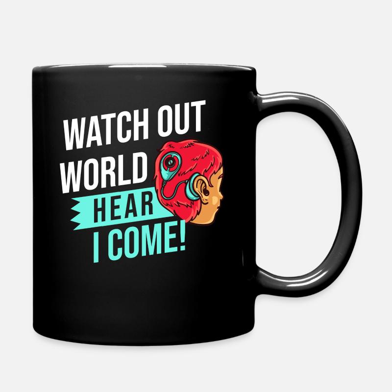 Implant cochléaire Sourd Sourd Surdité - Mug uni - noir