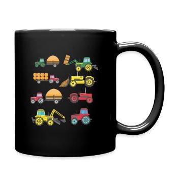 Enfant agricole de ferme tracteur cool - Mug uni - noir - Droite