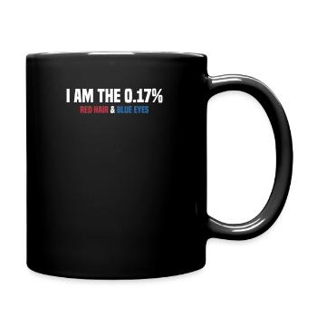 Je suis la rouquine à 0,17% de cheveux roux aux yeux bleus - Mug uni - noir - Droite