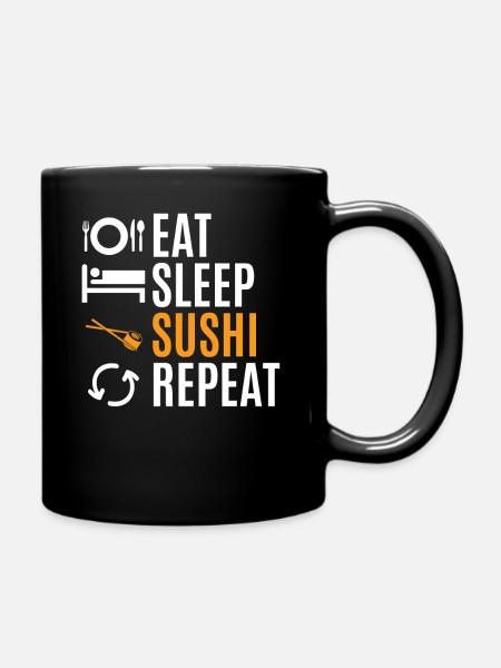 Sushi - Tasse einfarbig - Schwarz