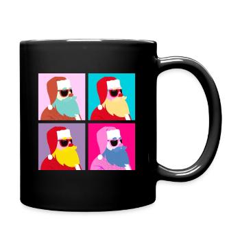 Pop-Art – Santa Claus With Sunglasses - Full Colour Mug - black - Right