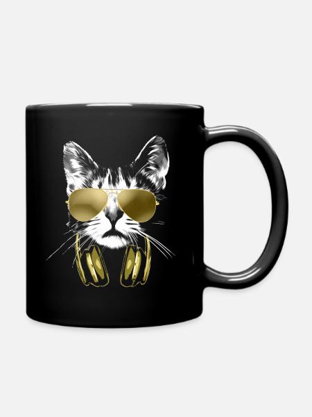 Dj Cat Bling - Mug uni - noir