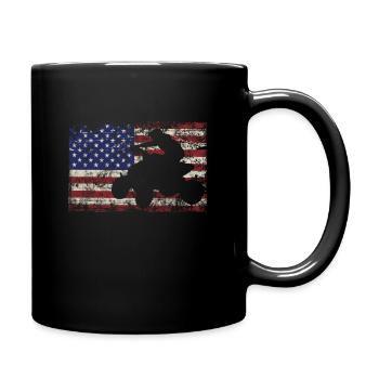 Quad ATV Motorsport USA America Quad riders - Full Colour Mug - black - Right