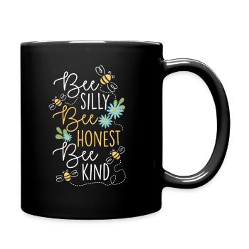 Bee Silly Bee Honest Bee Child Beekeeper Honey Bee - Full Colour Mug - black - Right