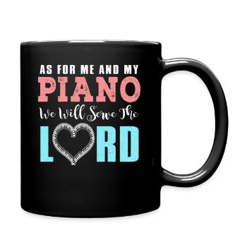 Klavier Pianist Piano Flügel Keyboard Geschenk - Tasse einfarbig - Schwarz - Rechts
