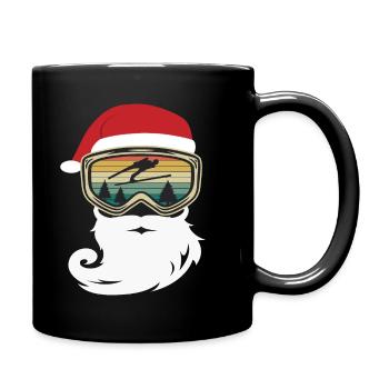 Skis de skis de Noël cadeau amusant - Mug uni - noir - Droite