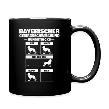 Bayerischer Gebirgsschweisshund Tricks BGS - Tasse einfarbig - Schwarz - Rechts