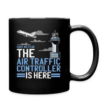 Air traffic controller gift - air traffic controller - Full Colour Mug - black - Right
