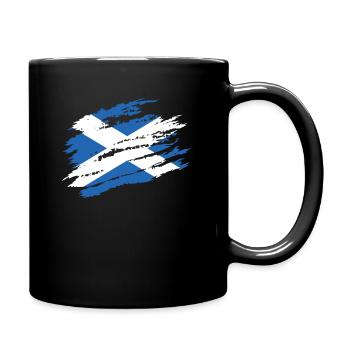 Scottish Flag Scotland Football Rugby Cricket - Full Colour Mug - black - Right
