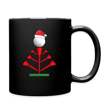 Balle de golf Santa Hat Golf Christmas Tree - Mug uni - noir - Droite