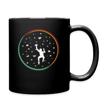 Mur d'escalade graphique cadeau grimpeur d'escalade - Mug uni - noir - Droite