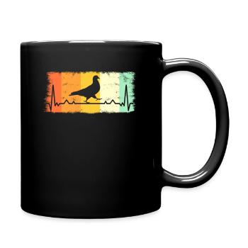 Éleveur de pigeons-pigeons pigeons ECG Battements de cœur - Mug uni - noir - Droite