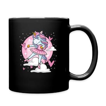 Ballet Unicorn Ballerina Cute Dance Teen Girl - Tasse einfarbig - Schwarz - Rechts