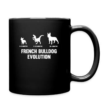 Evolution du bouledogue français pour un - Mug uni - noir - Droite