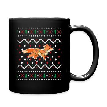 Fuchs - Tasse einfarbig - Schwarz - Rechts