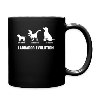 Labrador Evolution für einen Hundehalter Labrador - Tasse einfarbig - Schwarz - Rechts