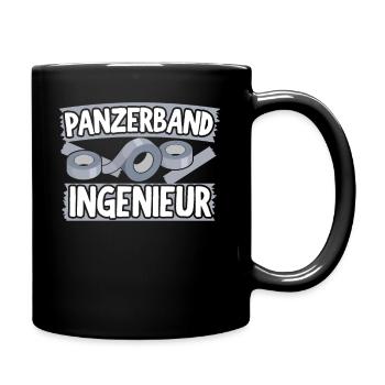 Panzerband Ingenieur Maschinenbauer Techniker - Tasse einfarbig - Schwarz - Rechts