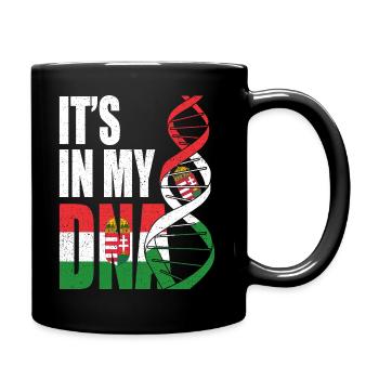 Hungary DNA saying Hungarian flag - Full Colour Mug - black - Right