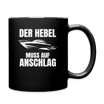 Boot Bootsführerschein Bootsbesitzer Kapitän - Tasse einfarbig - Schwarz - Rechts