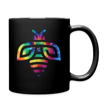 Tie Dye Bee Beekeeper Honey Bee - Full Colour Mug - black - Right