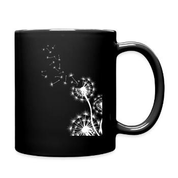 Dandelion flower nature gift idea - Full Colour Mug - black - Right