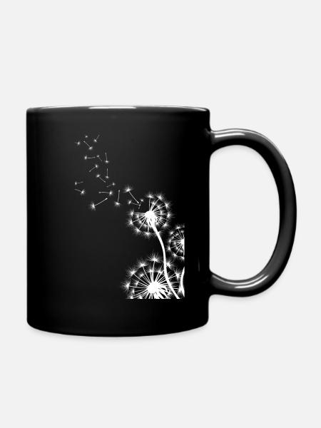 Pusteblume Blume Natur Geschenkidee - Tasse einfarbig - Schwarz
