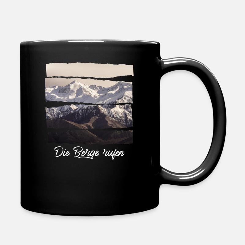 die berge rufen - Tasse einfarbig - Schwarz