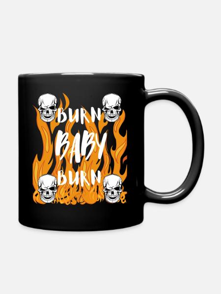 BURN BABY BURN! - Full Colour Mug - black